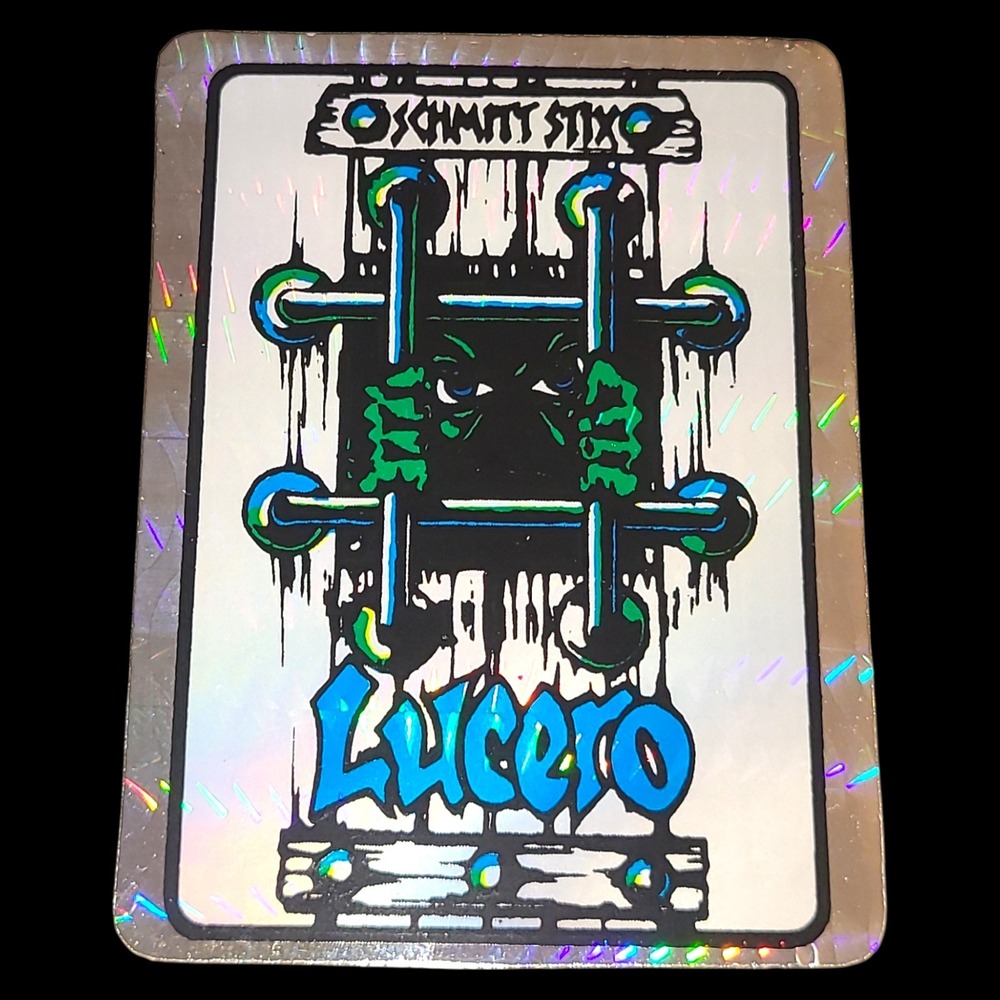 Vintage 80s Schmitt‎ Stix Lucero Holographic Prism Vending Machine Sticker NOS